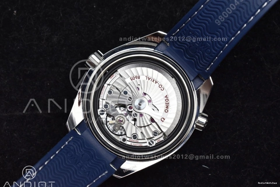 Clone Ocean Co-Axial Dial Super Strap Blue GMT A8605 600M Best Blue VSF on Edition Ceramic Trendsetting Planet 43.5mm Bezel 1009 Rubber 1:1 0313